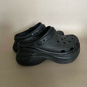 Crocs Black Platform Clogs